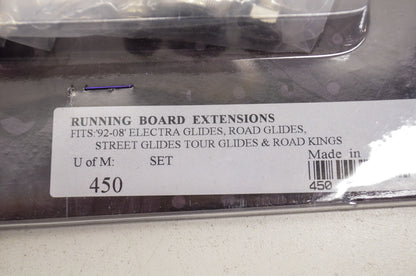 Driver Floor Running Board Extension Kit 92-08' Glides Road King NOS
