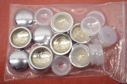 New Show Chrome Decorative Show Caps 10 Pack For 10/12 Screw Size
