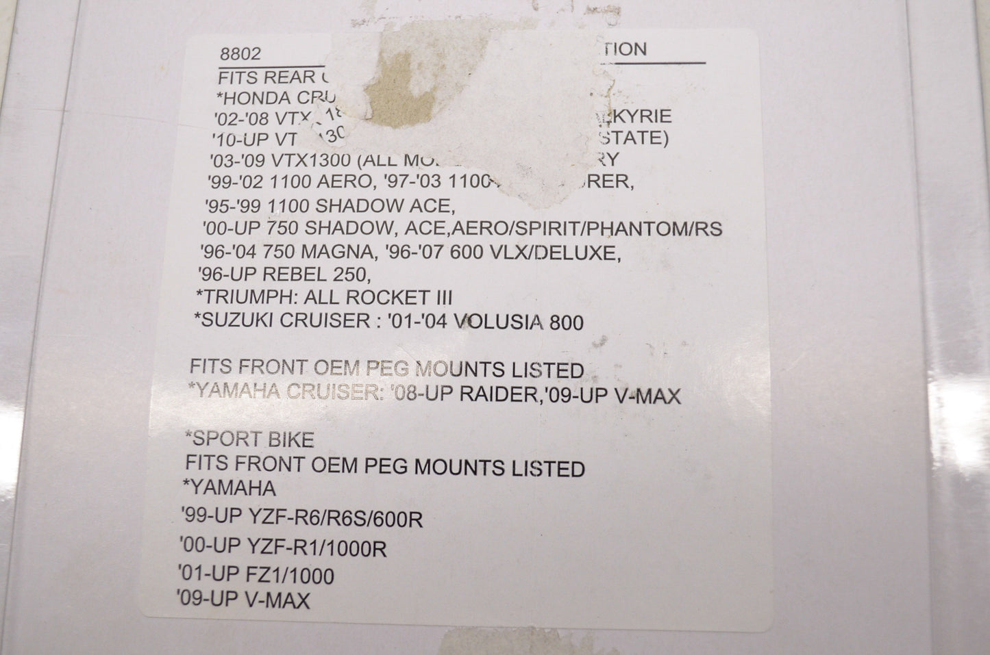 New Kuryakyn Peg Adapter Kit Honda Yamaha Sport Bike