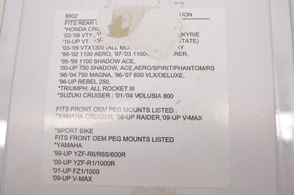 New Kuryakyn Peg Adapter Kit Honda Yamaha Sport Bike