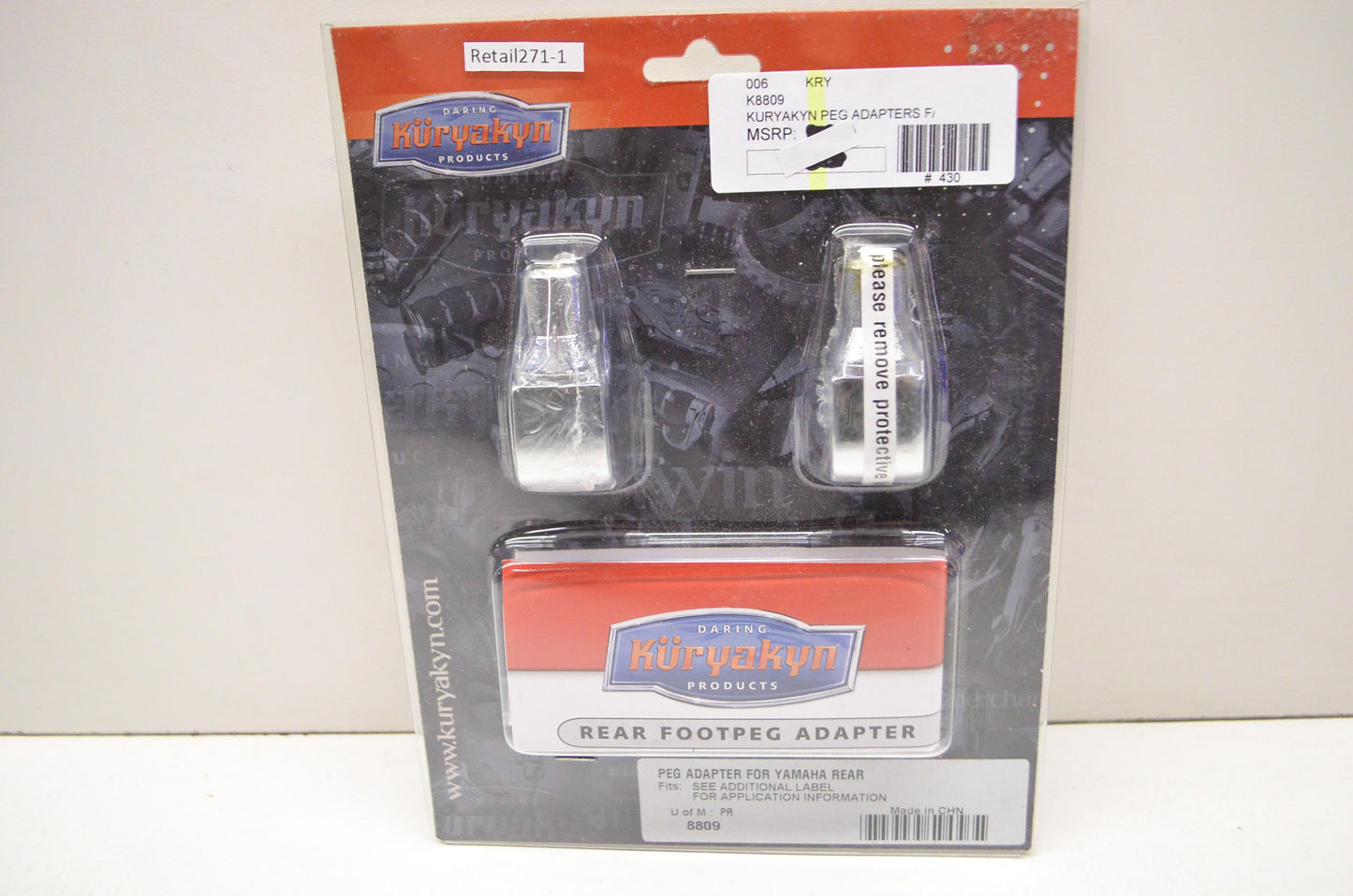 New Kuryakyn Peg Adapter Set Yamaha V-Star Road Star Raider Suzuki Ninja 250