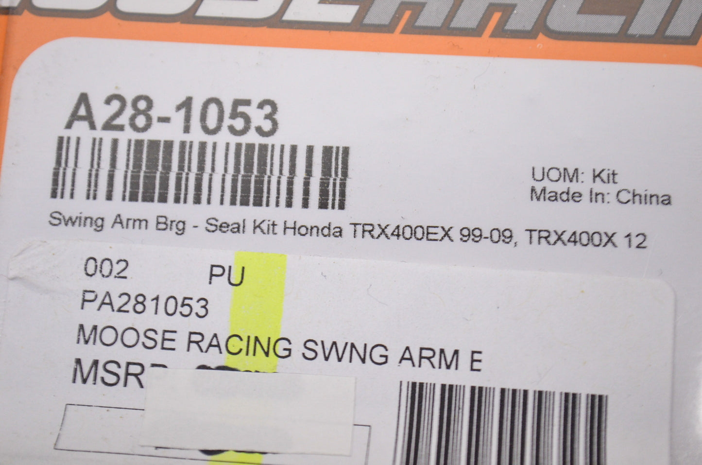 Racing Swing Arm Bearing Seal Kit Honda 9909 TRX400EX 12 TRX400X NOS