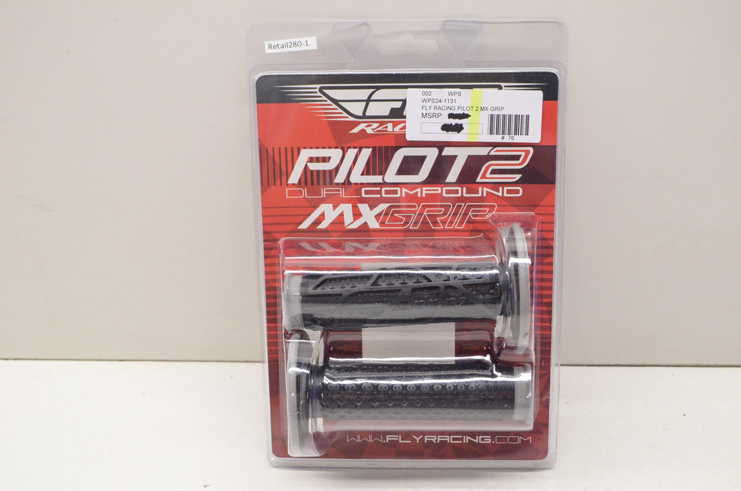 New Fly Racing Pilot 2 Dual Compound MX Grip Set Grey Black