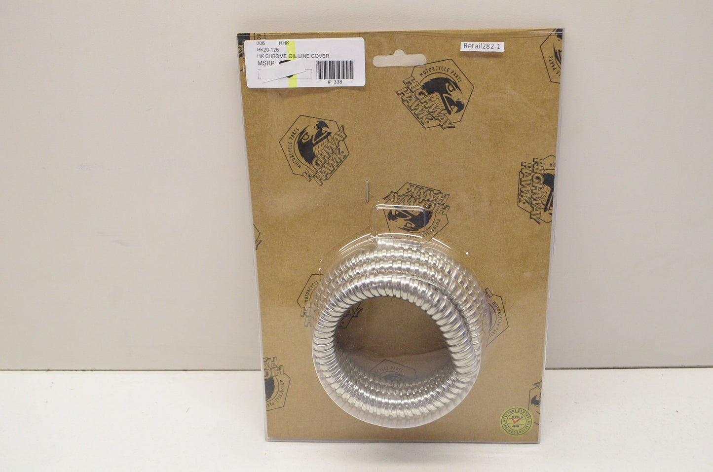 New Highway Hawk Chrome Oil Line Cover 1/2'