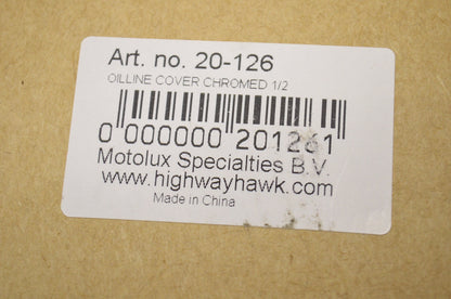 New Highway Hawk Chrome Oil Line Cover 1/2'