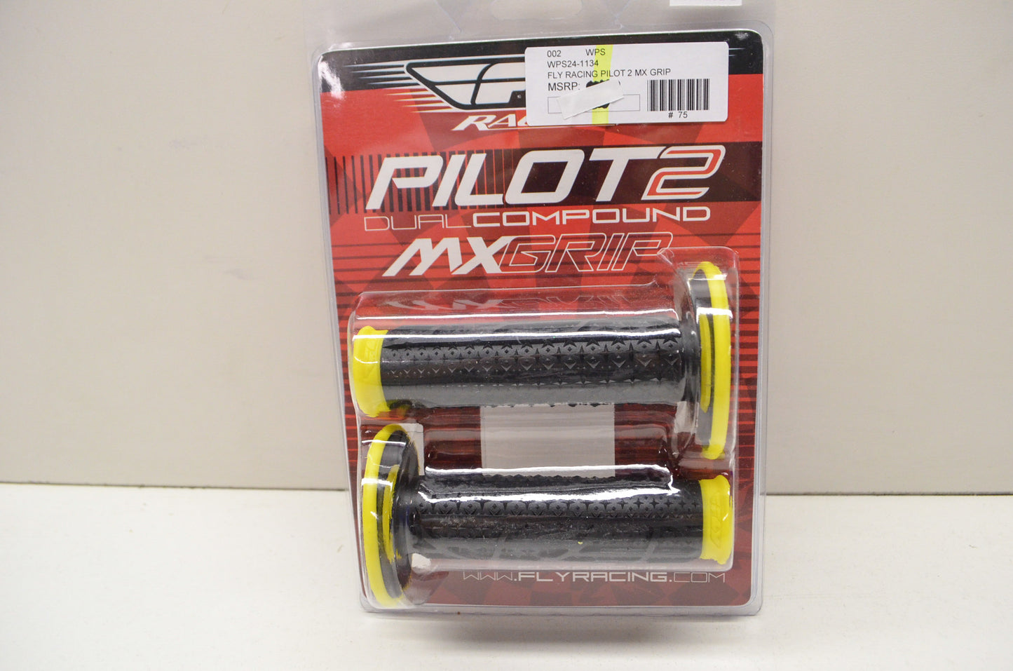 New Fly Racing Pilot 2 Dual Compound MX Grip Set Yellow Black