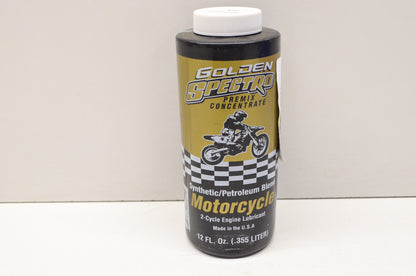 New Golden Spectro 2 Cycle Engine Lube Synthetic Petroleum Blend 12 Fl Oz