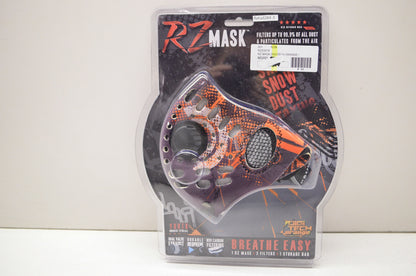 New RZ Mask Digitech Orange Youth Mask Under 120Lbs W/ Filters & Storage Bag