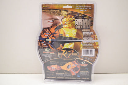 New RZ Mask Orange Regular Sz Sentless Hunting Mask W/ Filters & Storage Bag