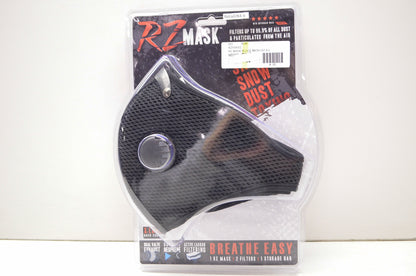 New RZ Mask Black Mesh XL Mask W/ Filters & Storage Bag
