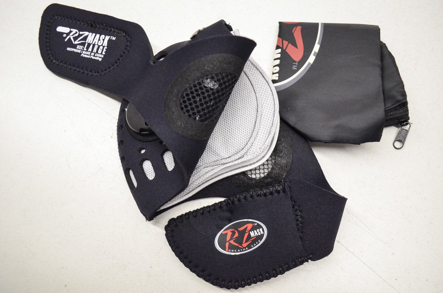 New RZ Mask Black Regular Sz Mask W/ Filters & Storage Bag