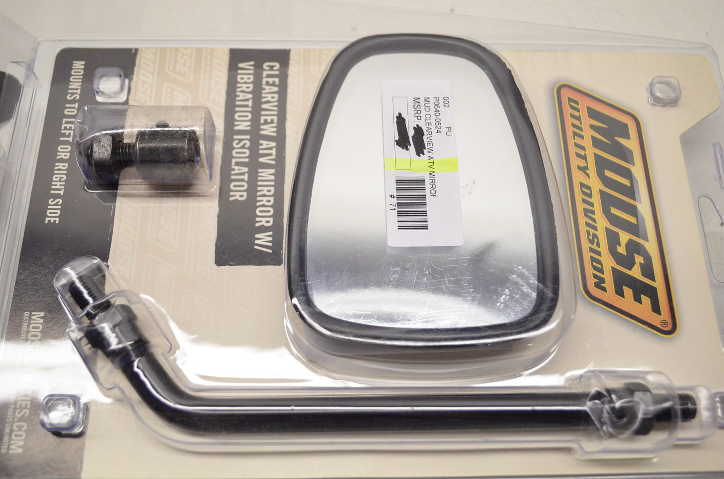 Clearview ATV Mirror W/ Vibration Isolator NOS