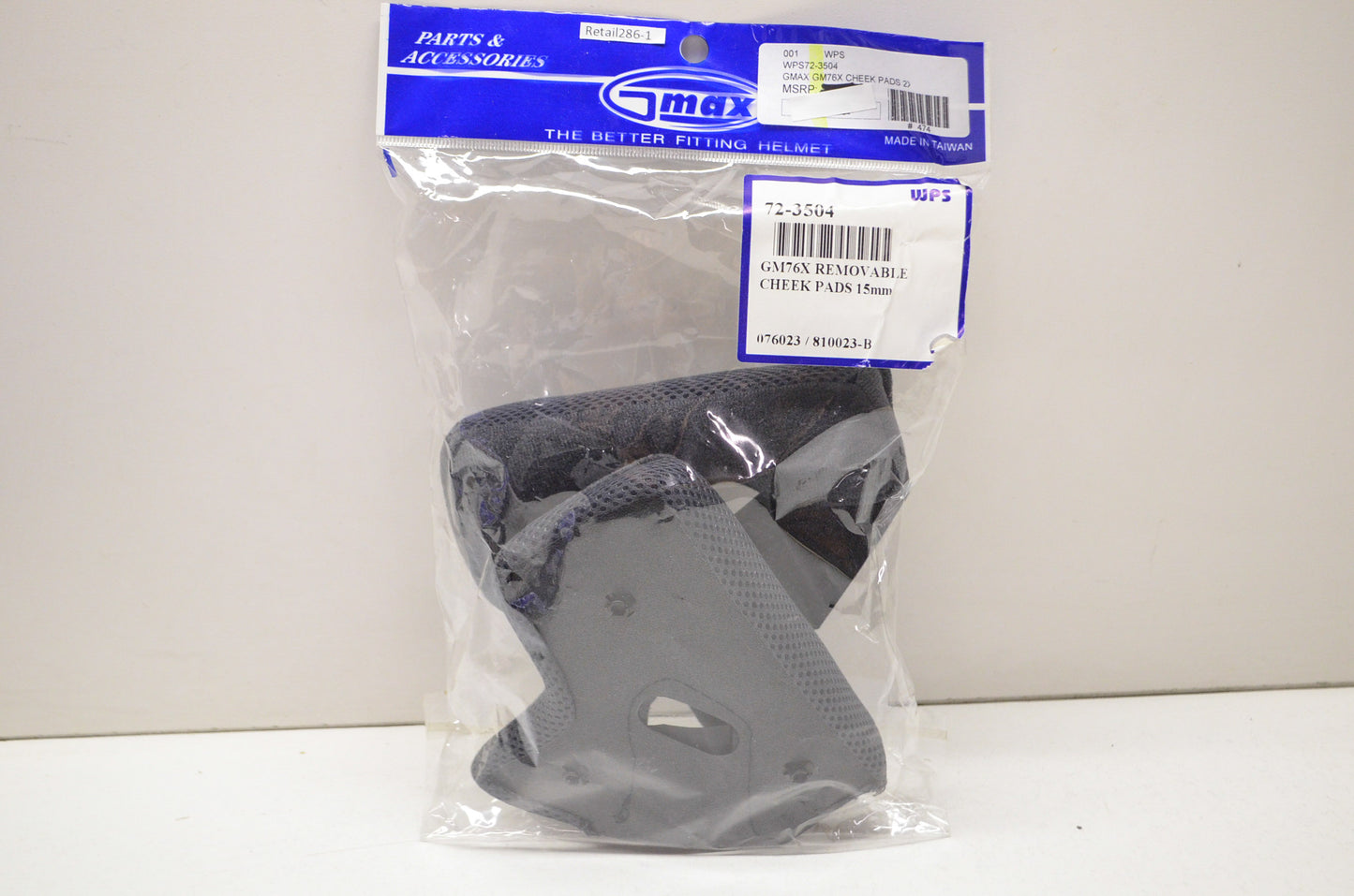 New Gmax GM76X Removable Cheek Pad Set 15mm