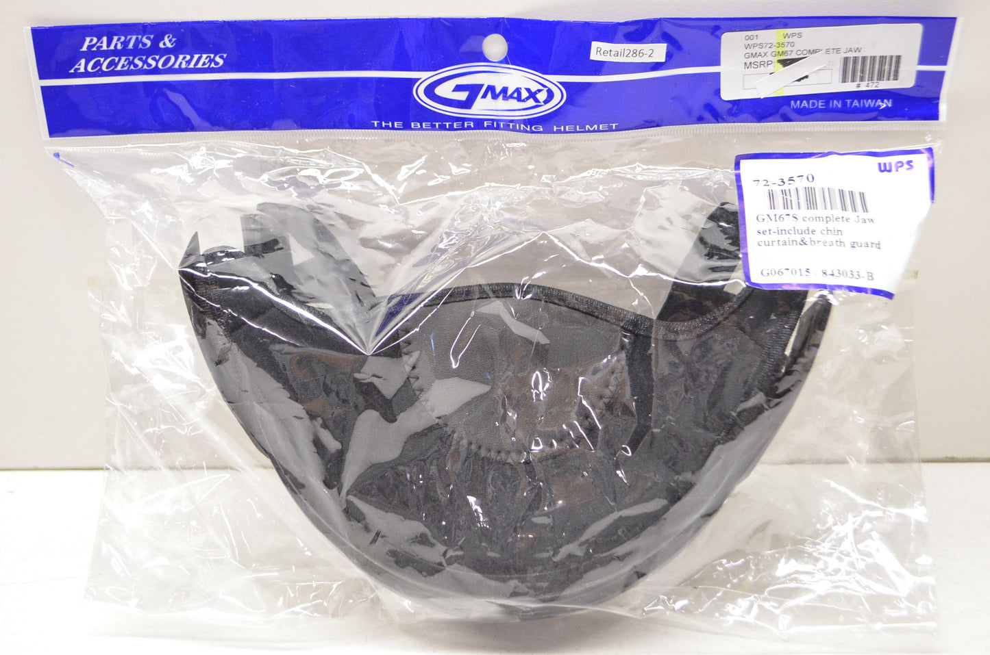 GM767S Complete Jaw Set W/ Chin Curtain & Breath Guard NOS