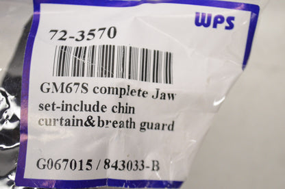 GM767S Complete Jaw Set W/ Chin Curtain & Breath Guard NOS