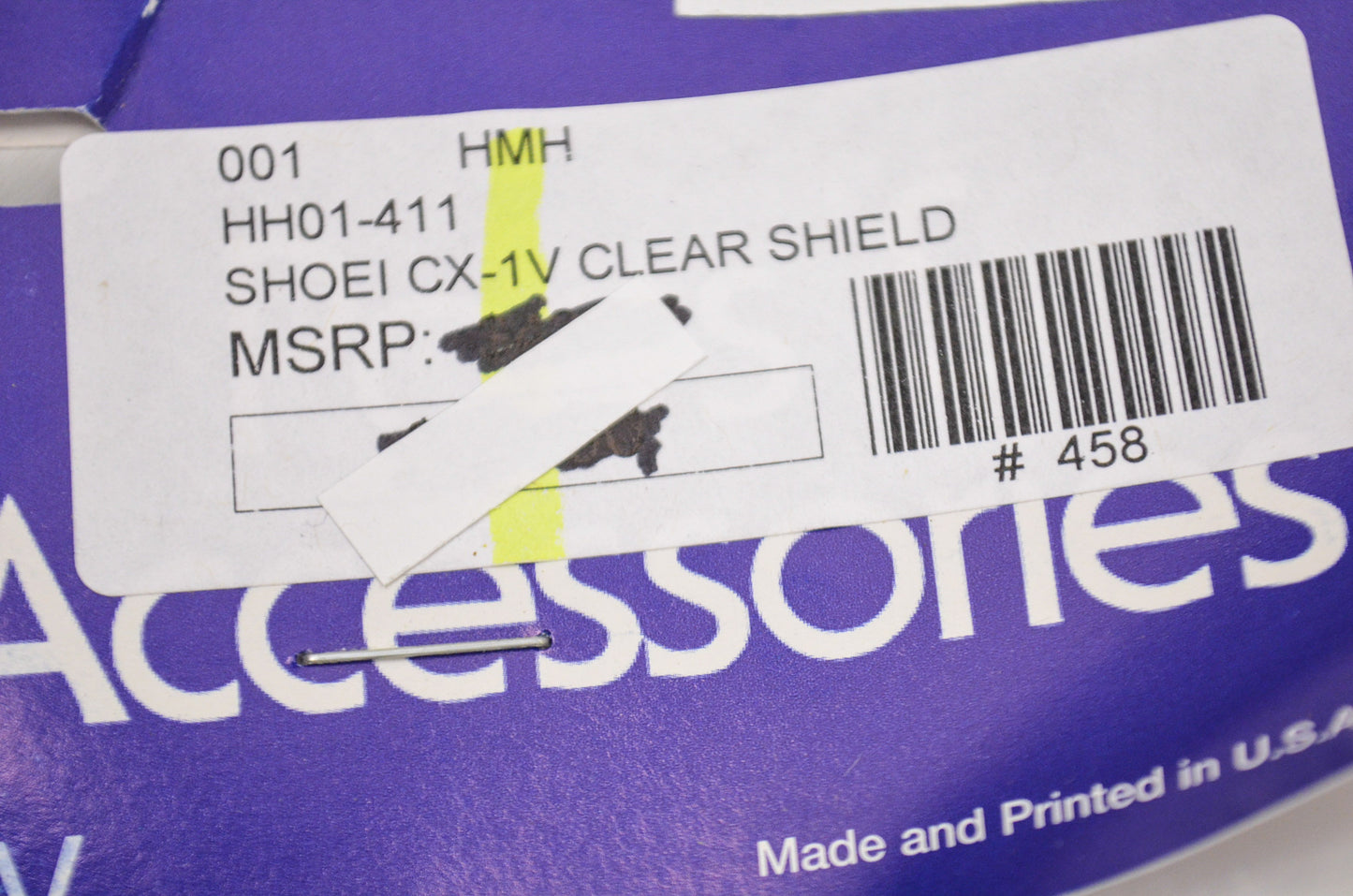 New Shoei CX-1V Clear Shield