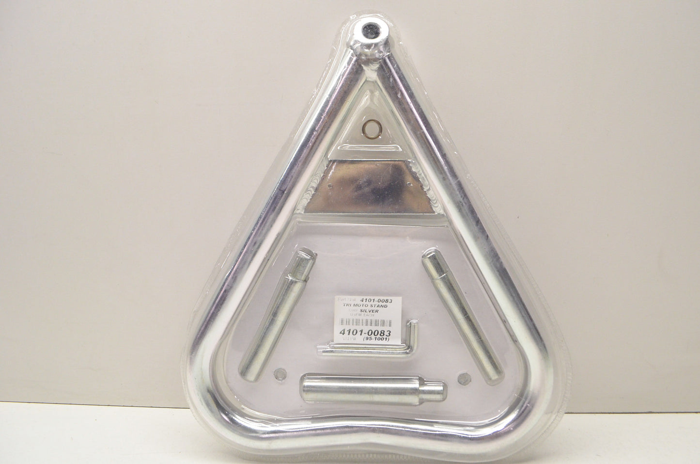 New Motorsport Products Silver Tri Moto Stand Yamaha Suzuki Kawasaki KTM