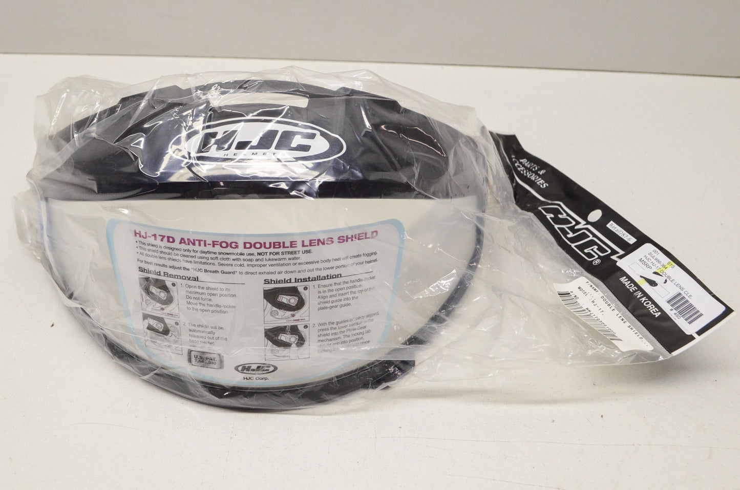 New HJC Double Lens Clear Helmet Face Shield