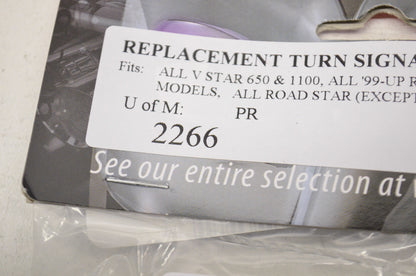 Clear Replacement Turn Signal Lens Pair V Star Royal Star Road Star NOS