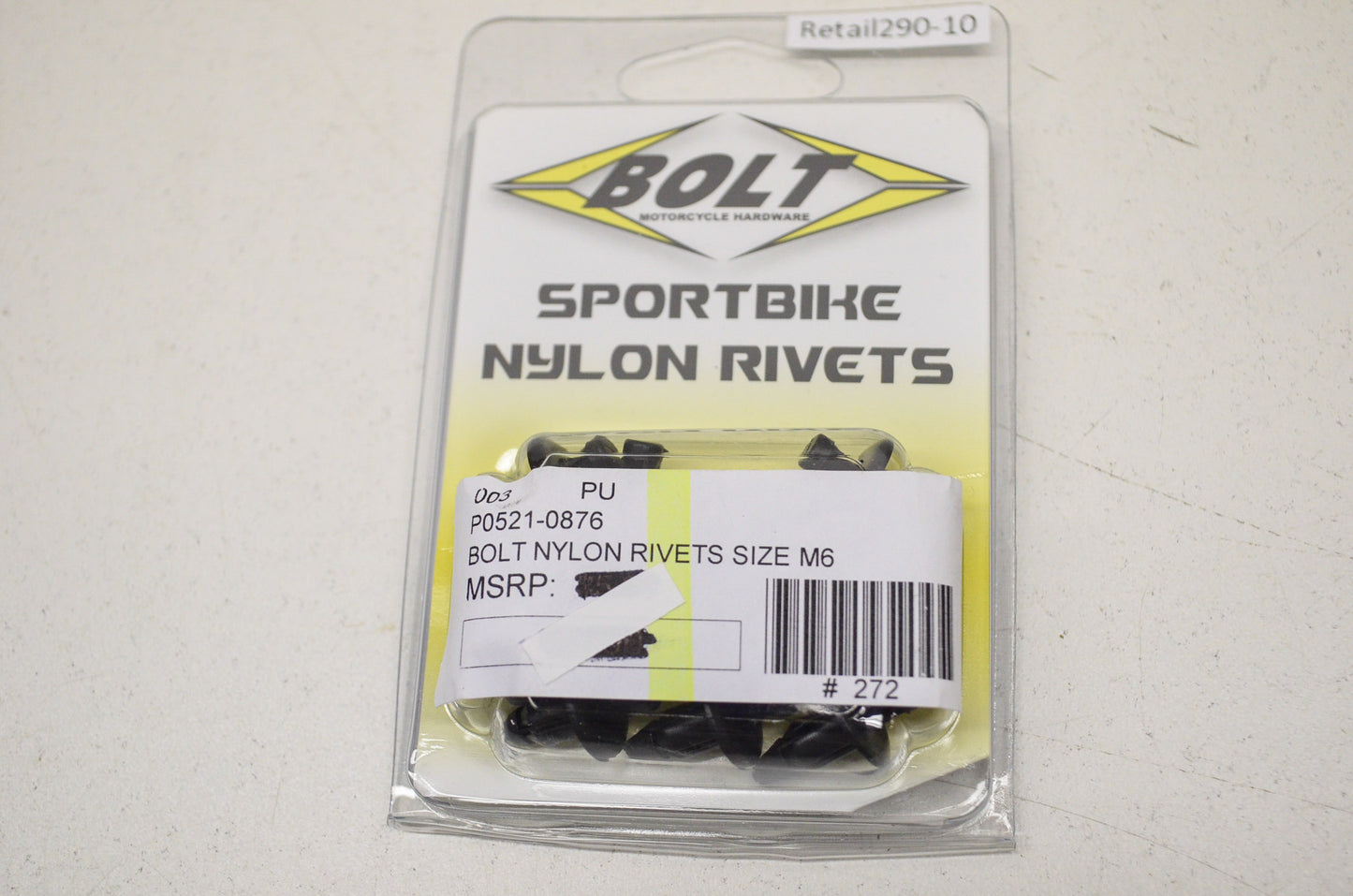 Sportbike Nylon Push Rivets Sz M6 10 Pack Qty 10 NOS