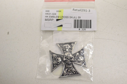 New Highway Hawk XS Cross Skulls Emblem 1.5x1.5in