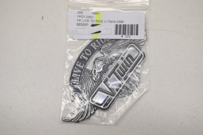 New Highway Hawk Large Live To Ride Emblem 4.25x2.25in