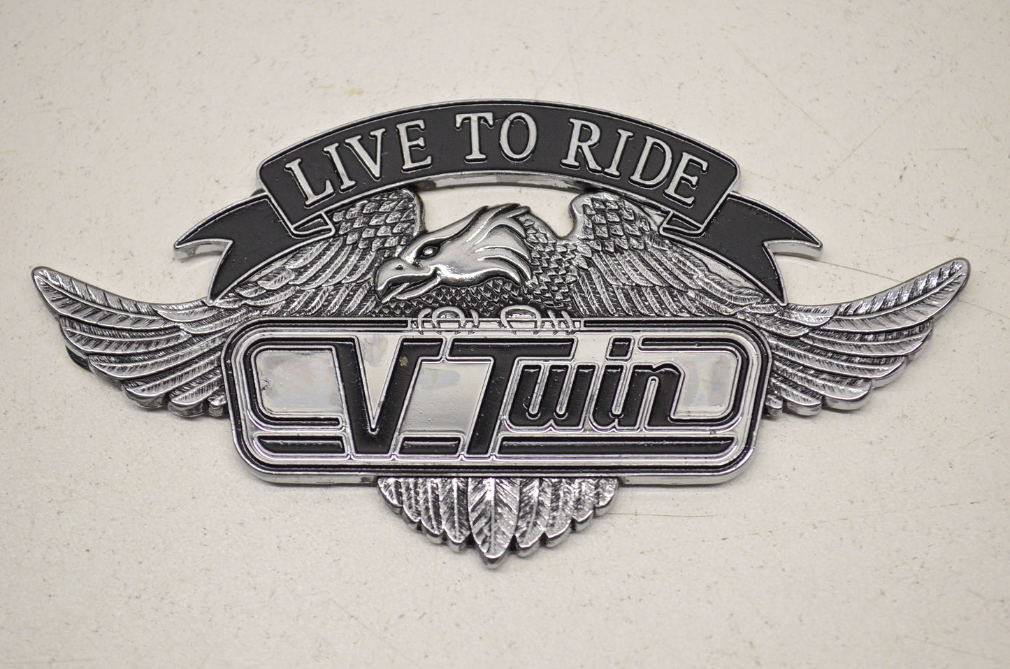 New Highway Hawk Large Live To Ride Emblem 4.25x2.25in