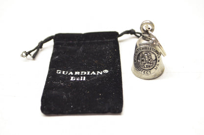 New Guardian Bell Saint Christopher Bell W/ Velvet Bag