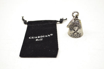 New Guardian Bell Support Our Troops Bell W/ Velvet Bag