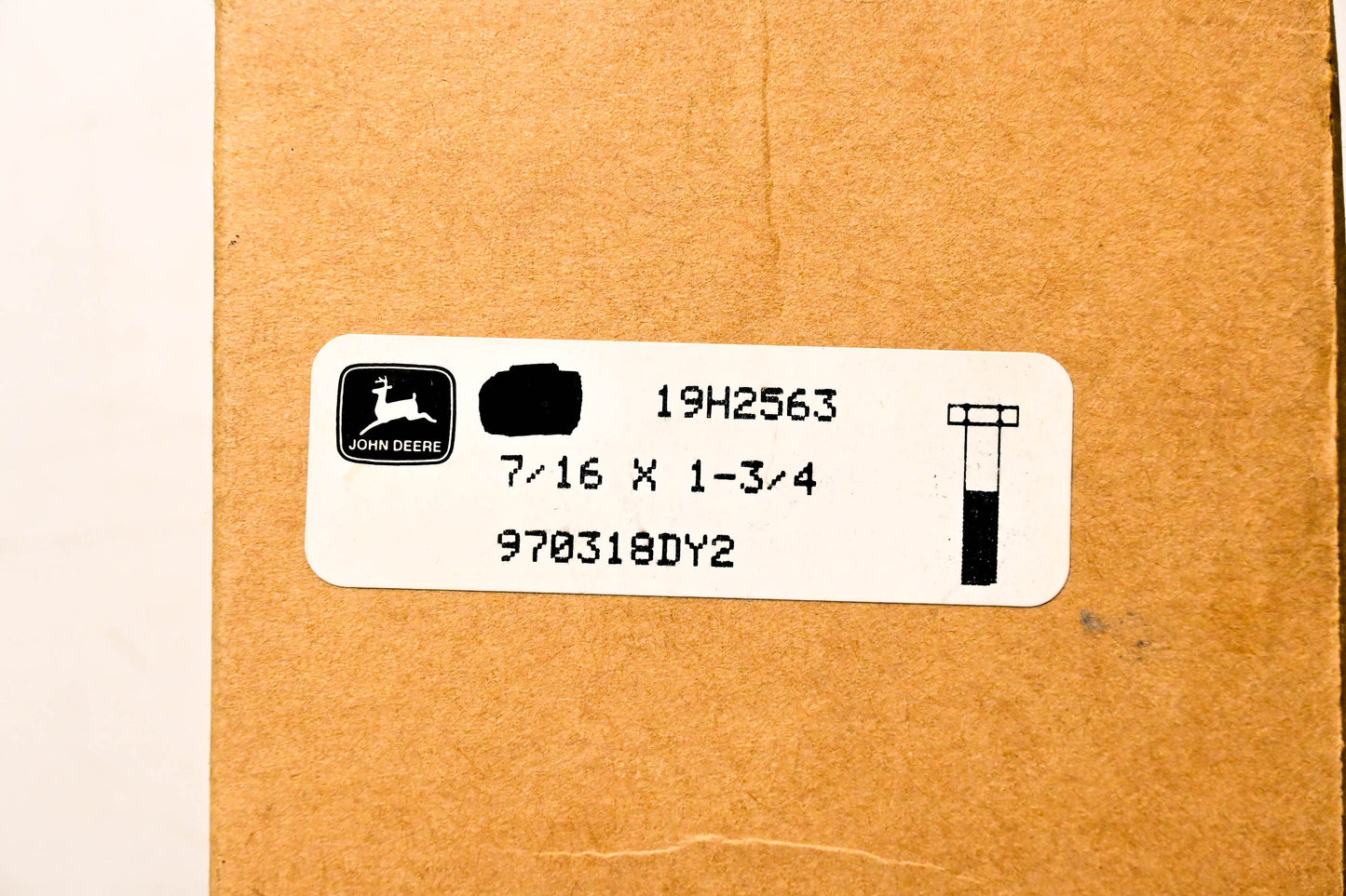 New OEM John Deere 19H2563 Cap Screw 7/16 x 1-3/4 NOS