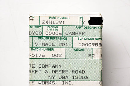 New OEM John Deere 24H1391 Washers Qty 2 NOS