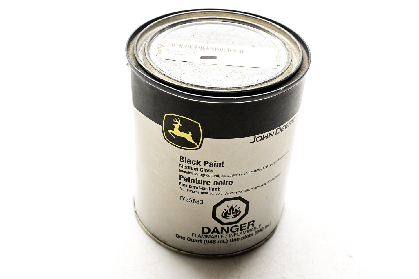 New OEM John Deere TY25633 Black Paint Medium Gloss Quart NOS