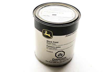 New OEM John Deere TY25633 Black Paint Medium Gloss Quart NOS