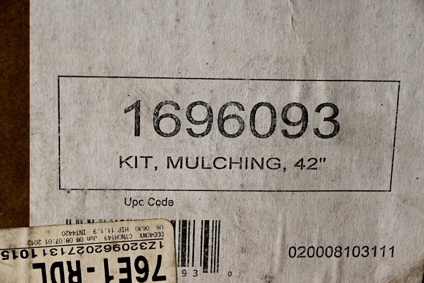 New OEM Briggs & Stratton 1696093 42" Mulch Kit NOS