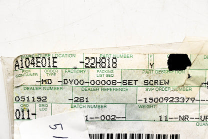 New OEM John Deere 22H818 Set Screws Qty 2 NOS