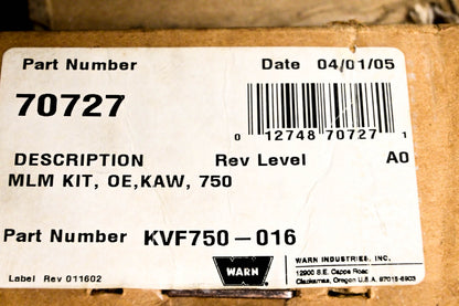 Warn KVF750-016, 70727 Plow Manual Lift Kit NOS