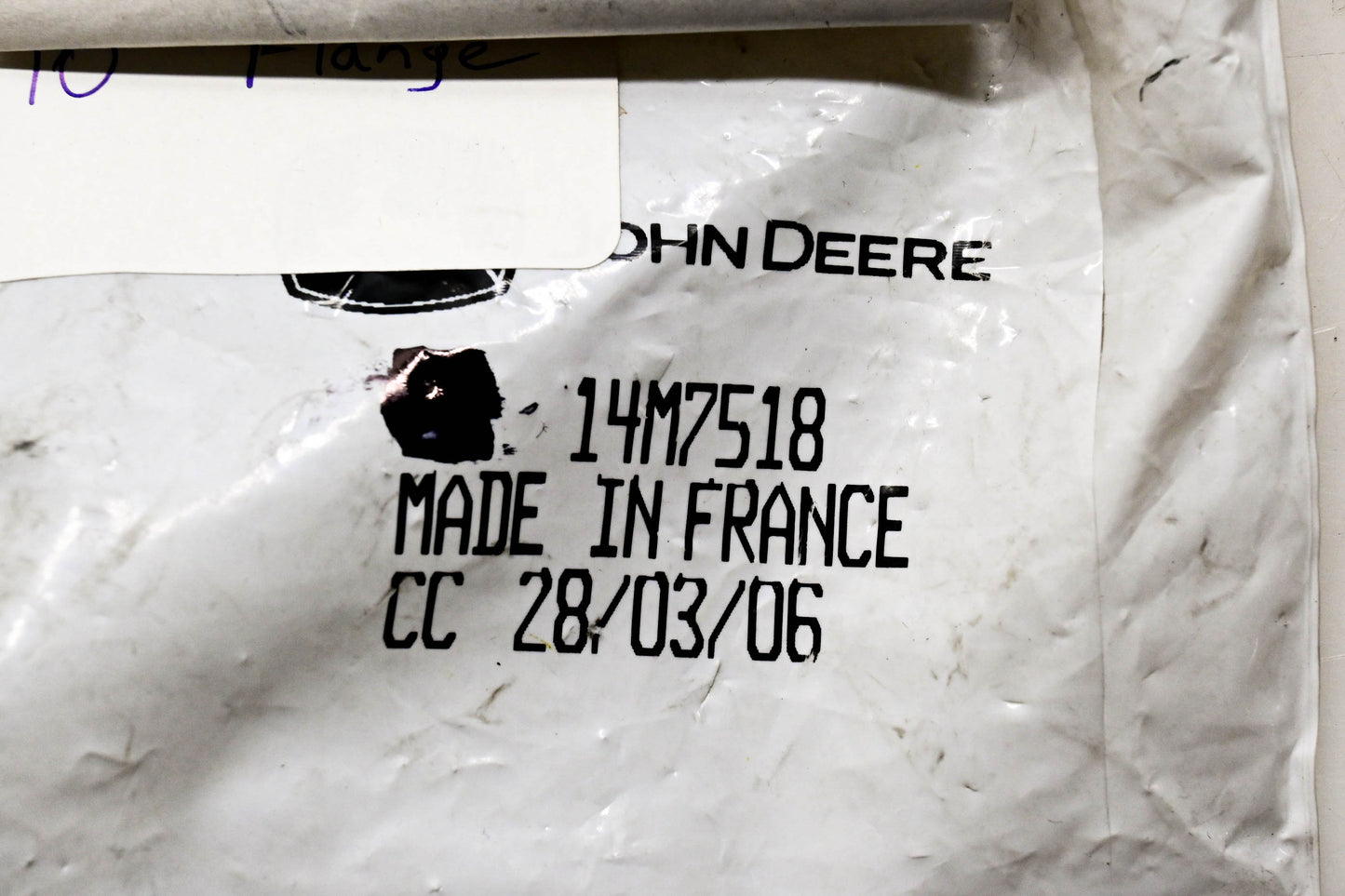 New OEM John Deere 14M7518 Flange Nut NOS