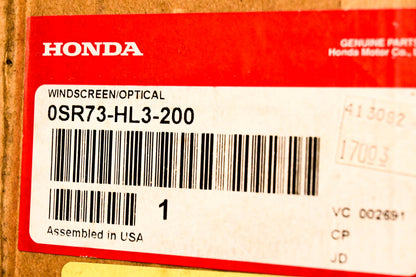 New OEM Honda 0SR73-HL3-200 Full Poly Windscreen Optical Grade Kit NOS