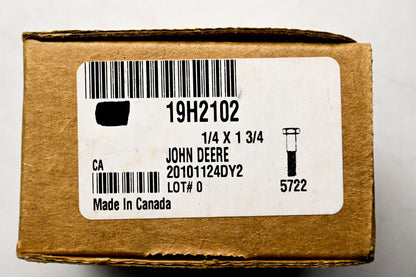 New OEM John Deere 19H2102 Hex Head Cap Screws Qty 2 NOS