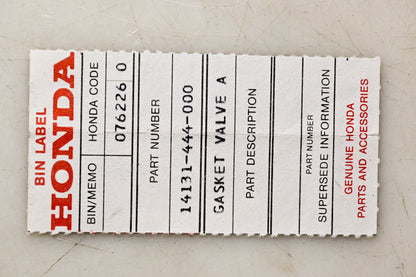 New OEM Honda 14131-444-000 Valve Gasket NOS