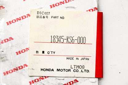 New OEM Honda 18345-KS6-000 Gasket NOS
