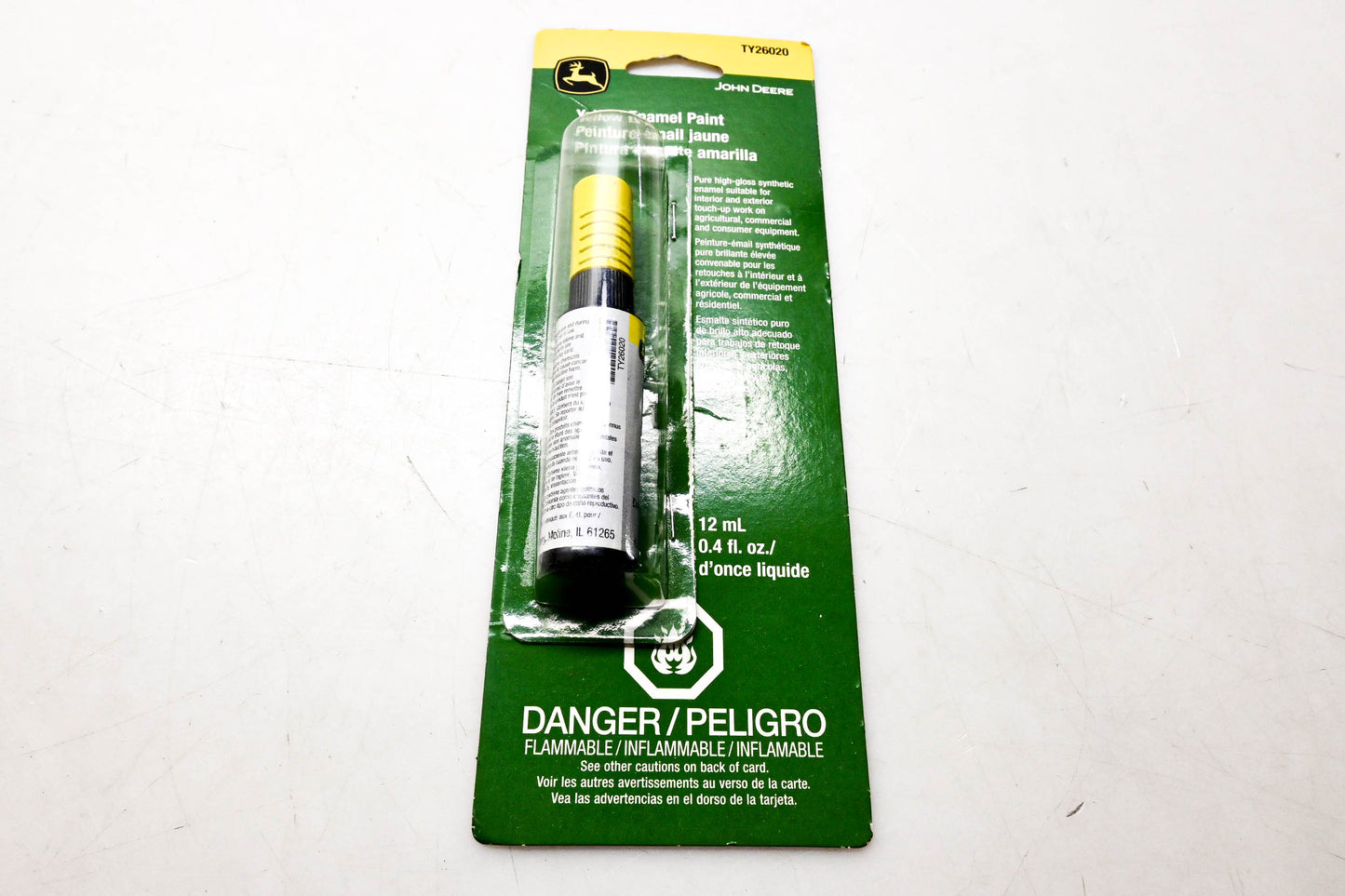 New OEM John Deere TY26020 Yellow Enamel Paint Touch-Up Pen NOS