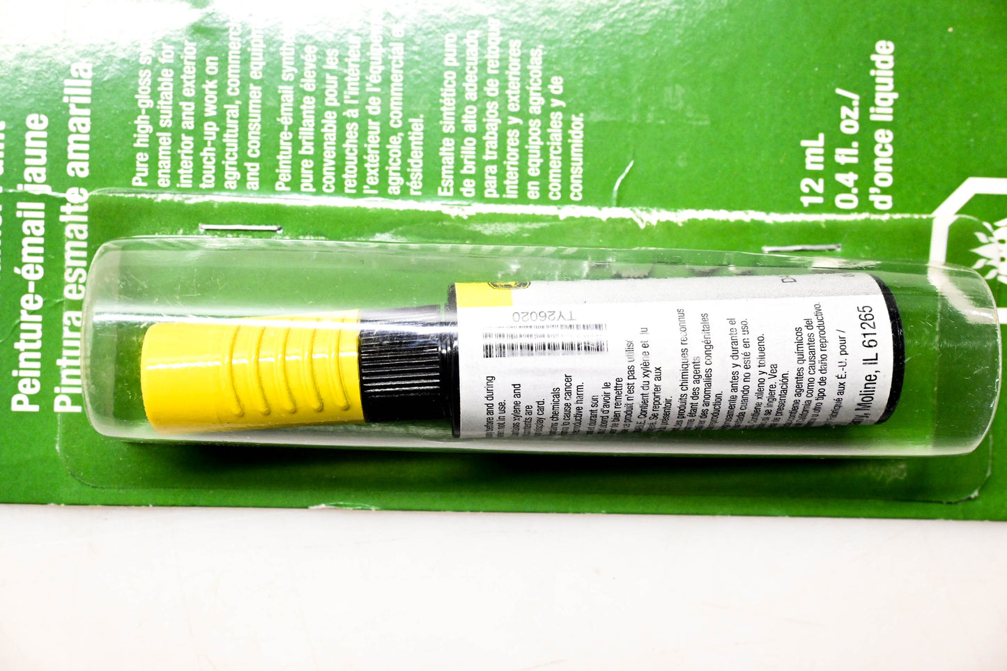 New OEM John Deere TY26020 Yellow Enamel Paint Touch-Up Pen NOS