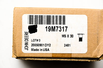 New OEM John Deere 19M7317 Screw M5 x 30 NOS