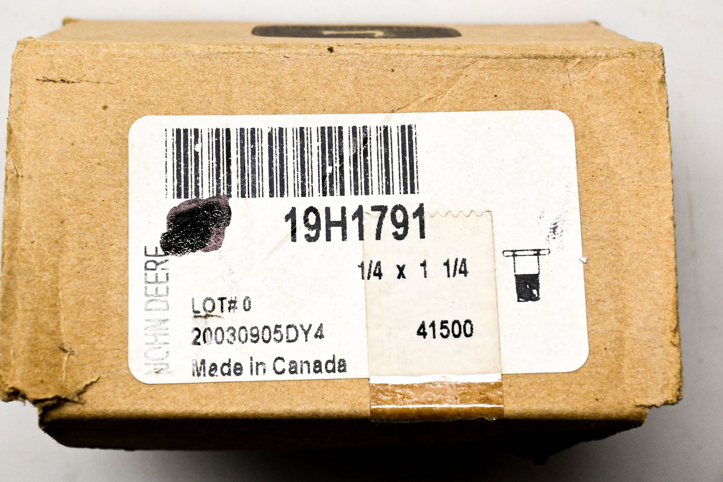 New OEM John Deere 19H1791 Screw 1/4 x 1/4 NOS