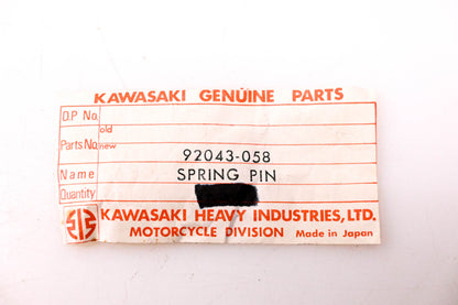 New OEM Kawasaki 92043-058 Change Pedal Spring Pin NOS