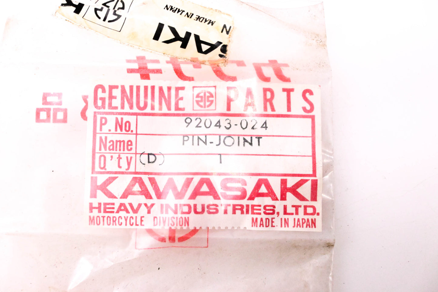 New OEM Kawasaki 92043-024 Joint Pin NOS