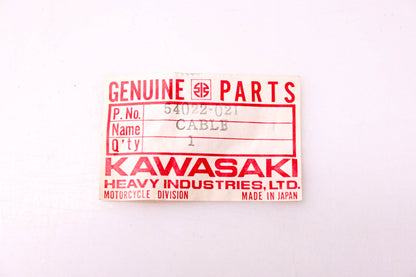 New OEM Kawasaki 54022-021 Rear Brake Cable NOS