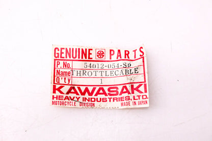 New OEM Kawasaki 54012-054-SP Upper Throttle Cable NOS