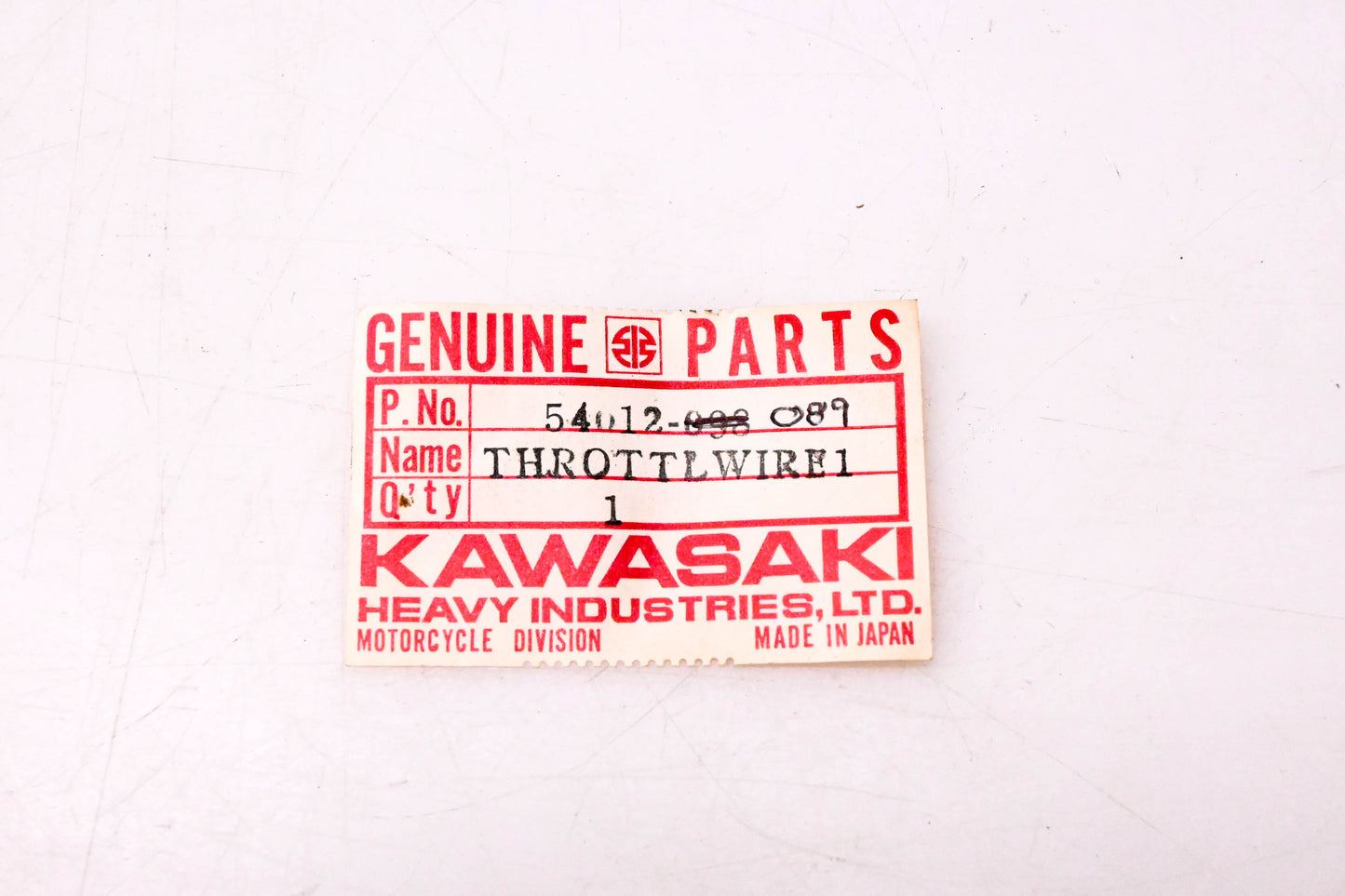 New OEM Kawasaki 54012-089 Throttle Control Cable NOS